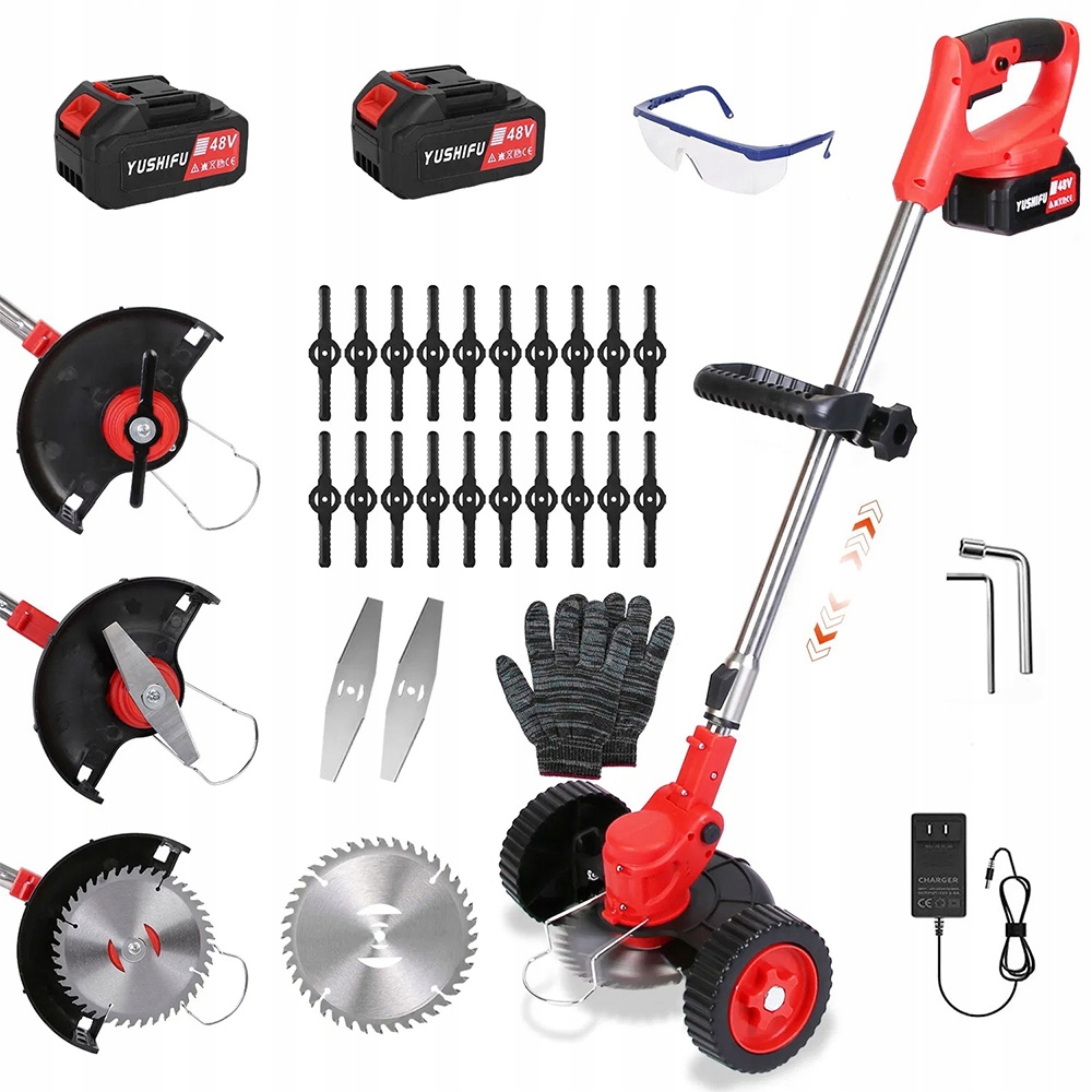 Aku Vyžínač Křovinořez Na Trávu Scythe Cordless Elektrický, 2x Aku Baterie