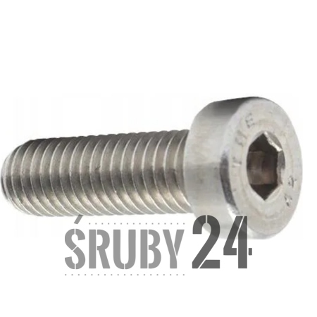 Śruba imbusowa niska M8x30 Stal nierdzewna A2 DIN7984 Pg 50szt