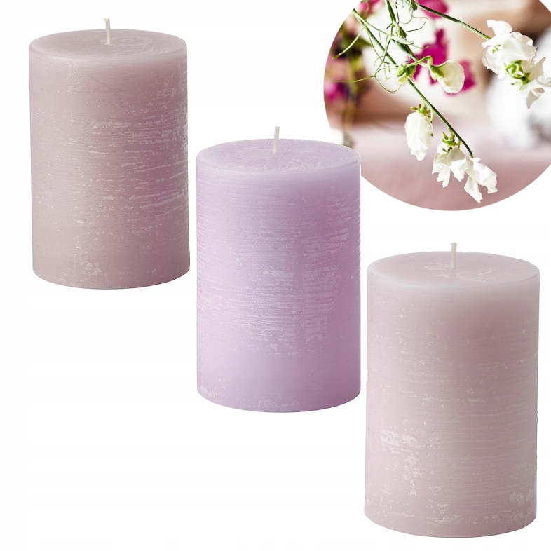 

Ikea Świeca zapachowa 30h 3szt Groszek Bez Rosa