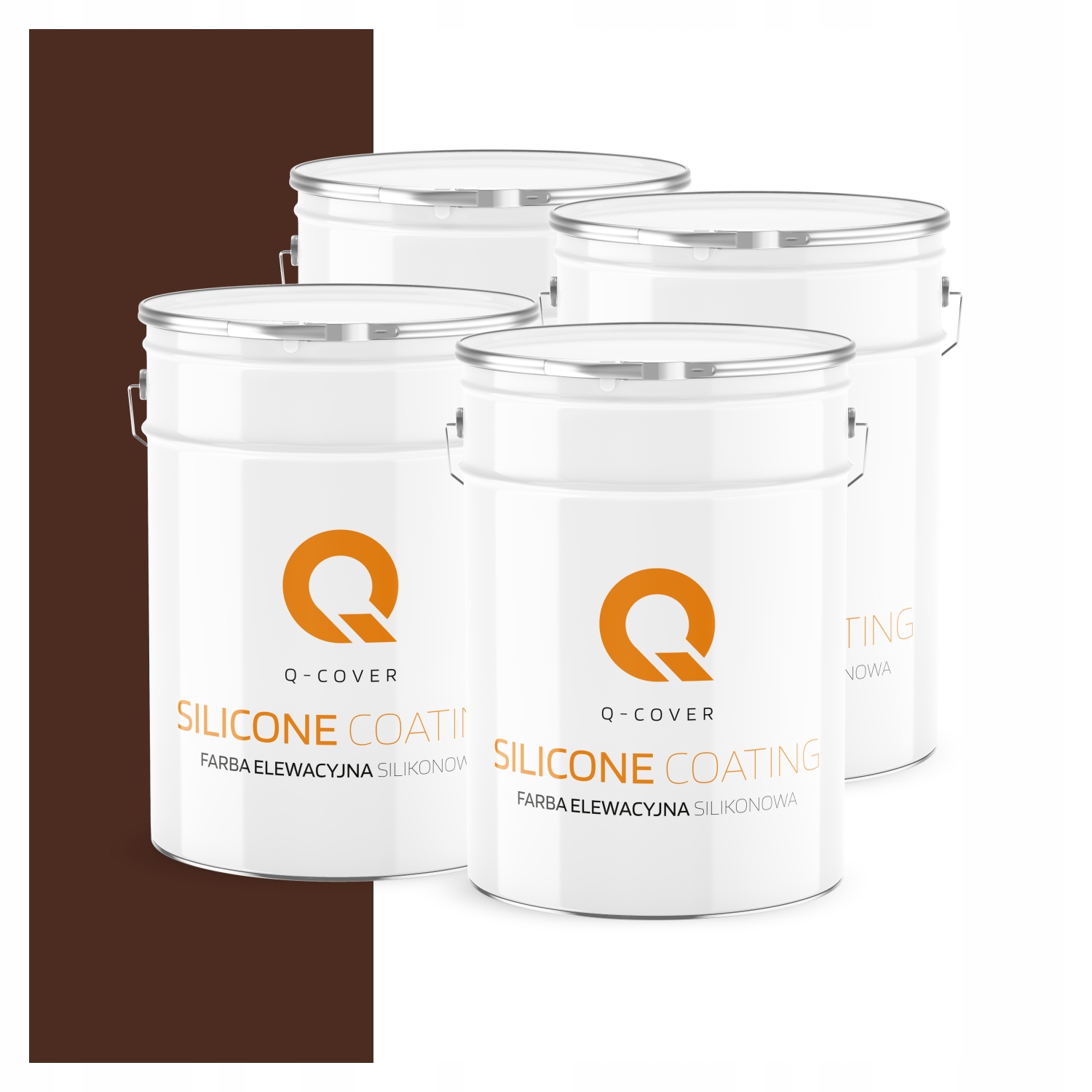 Fasádna farba 10L silikónová Uv farba mahagónová hnedá