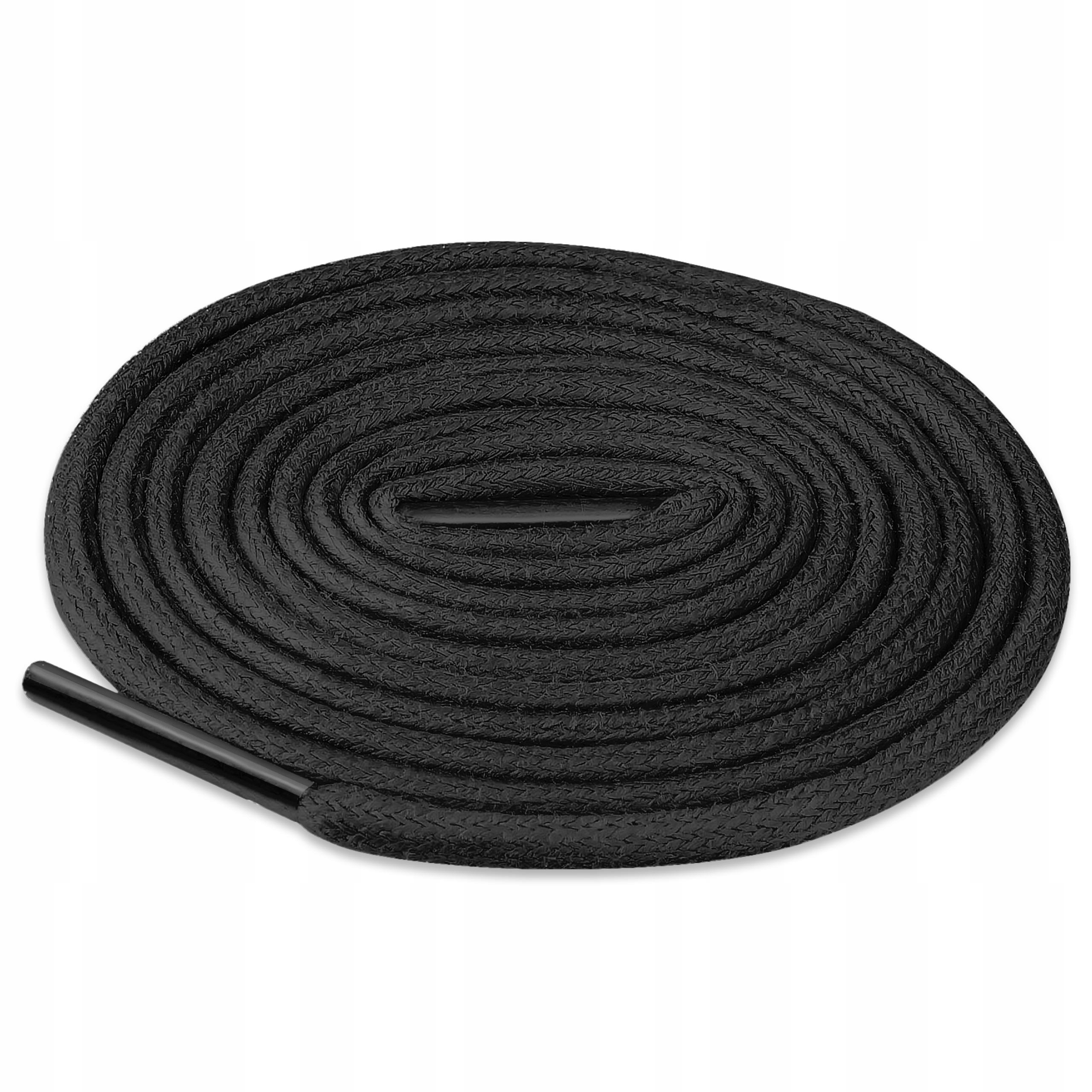 Sznurówki woskowane okrągłe czarne 3,5 mm 75 cm