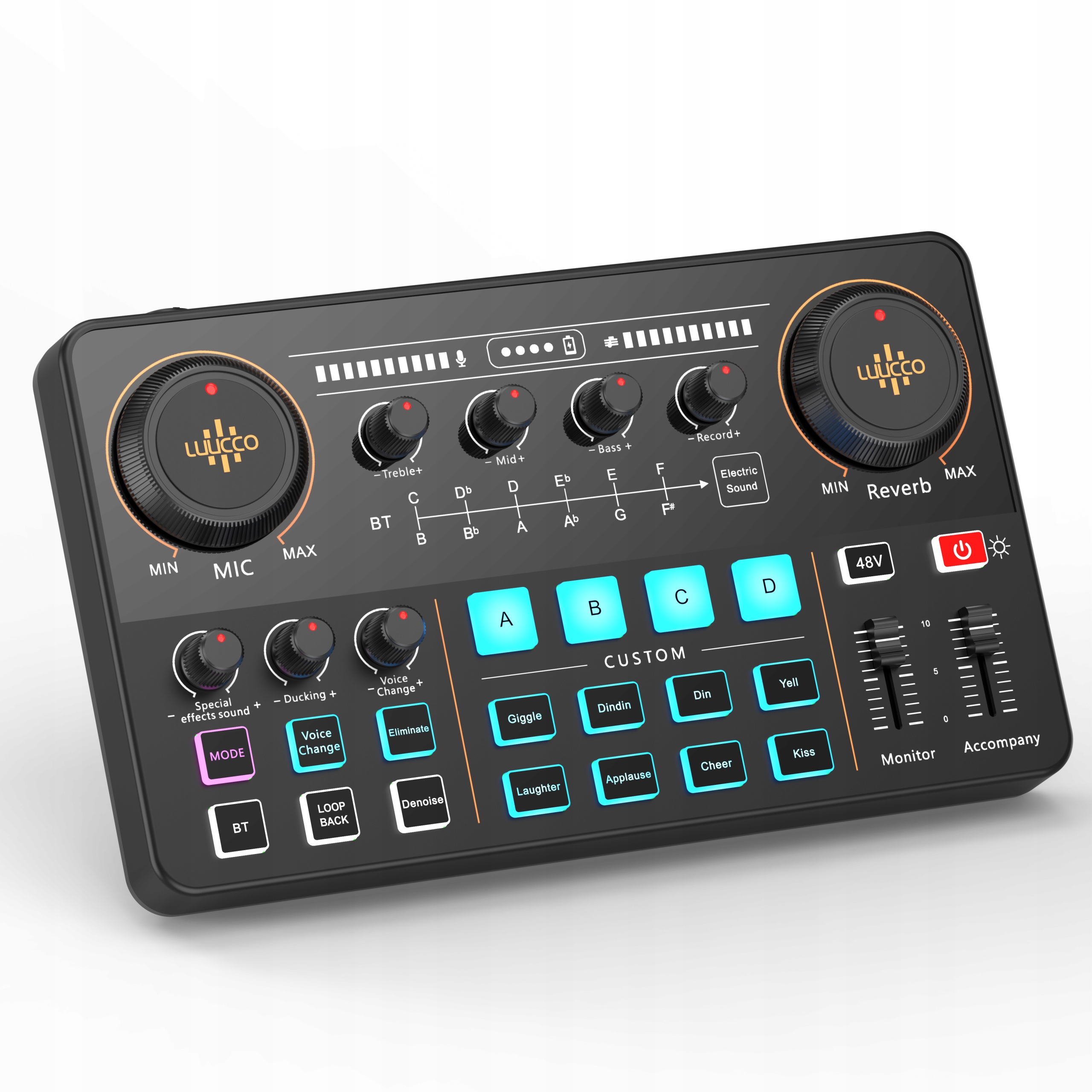 Luucco MI-2 Audio Interface with Mixer and Sound Card, zvuková karta