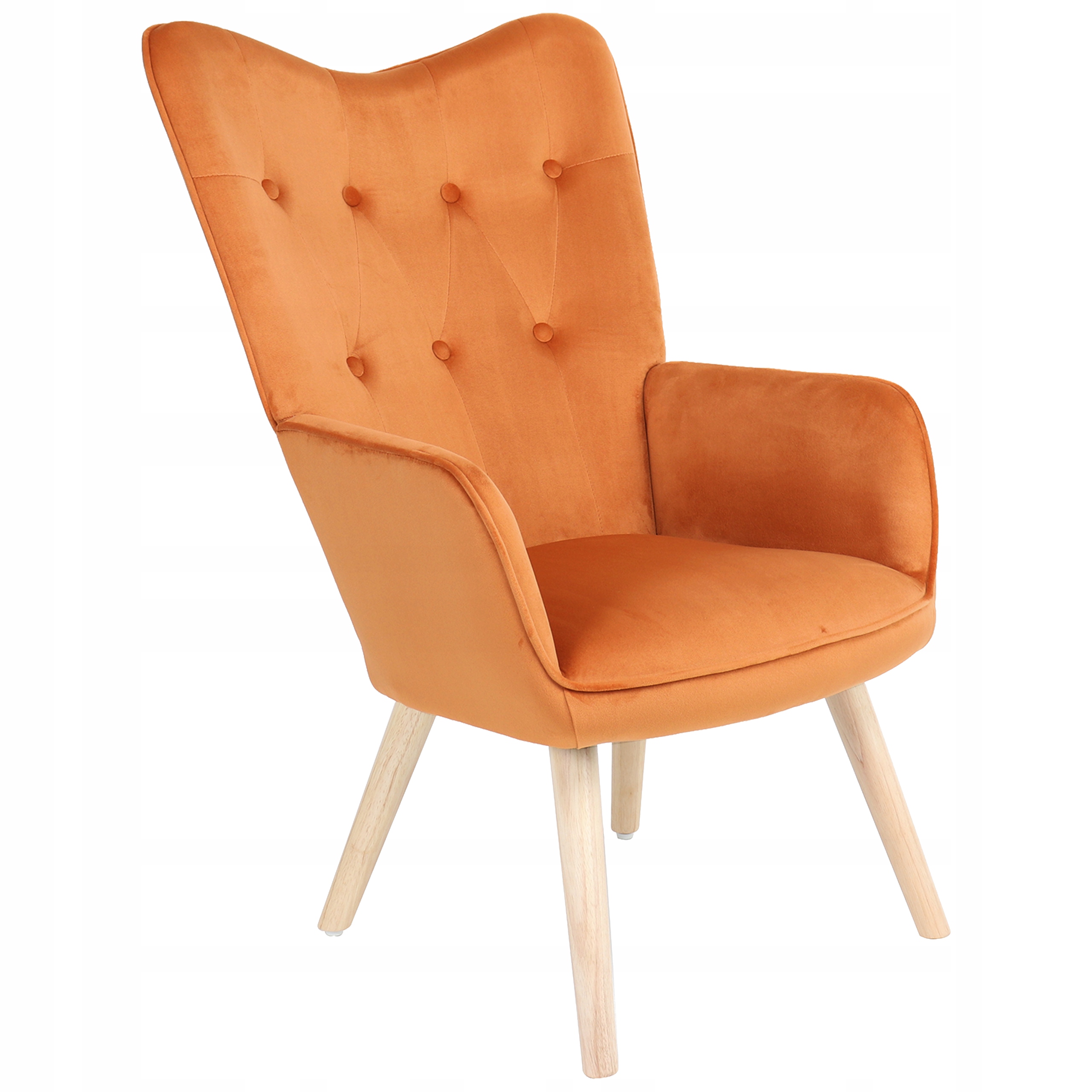 Fotel uszak Kontrast pomarańczowy