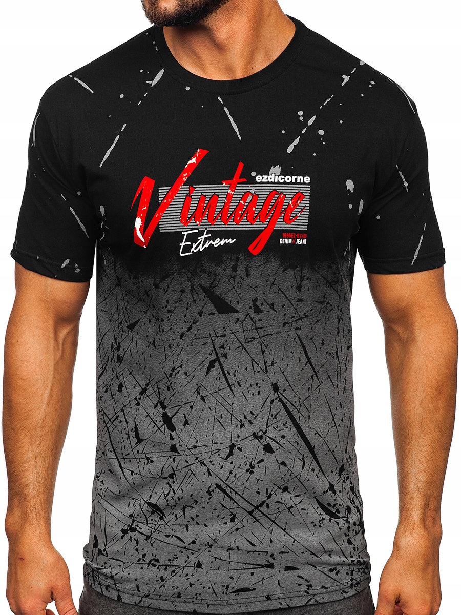 

T-shirt Koszulka Męska Czarna 14730 Rozmiar_l