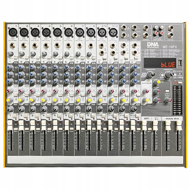 Mikser Analogowy Audio 16 Kanałowy Usb Bluetooth Profesjonalny Dna ME-16FX