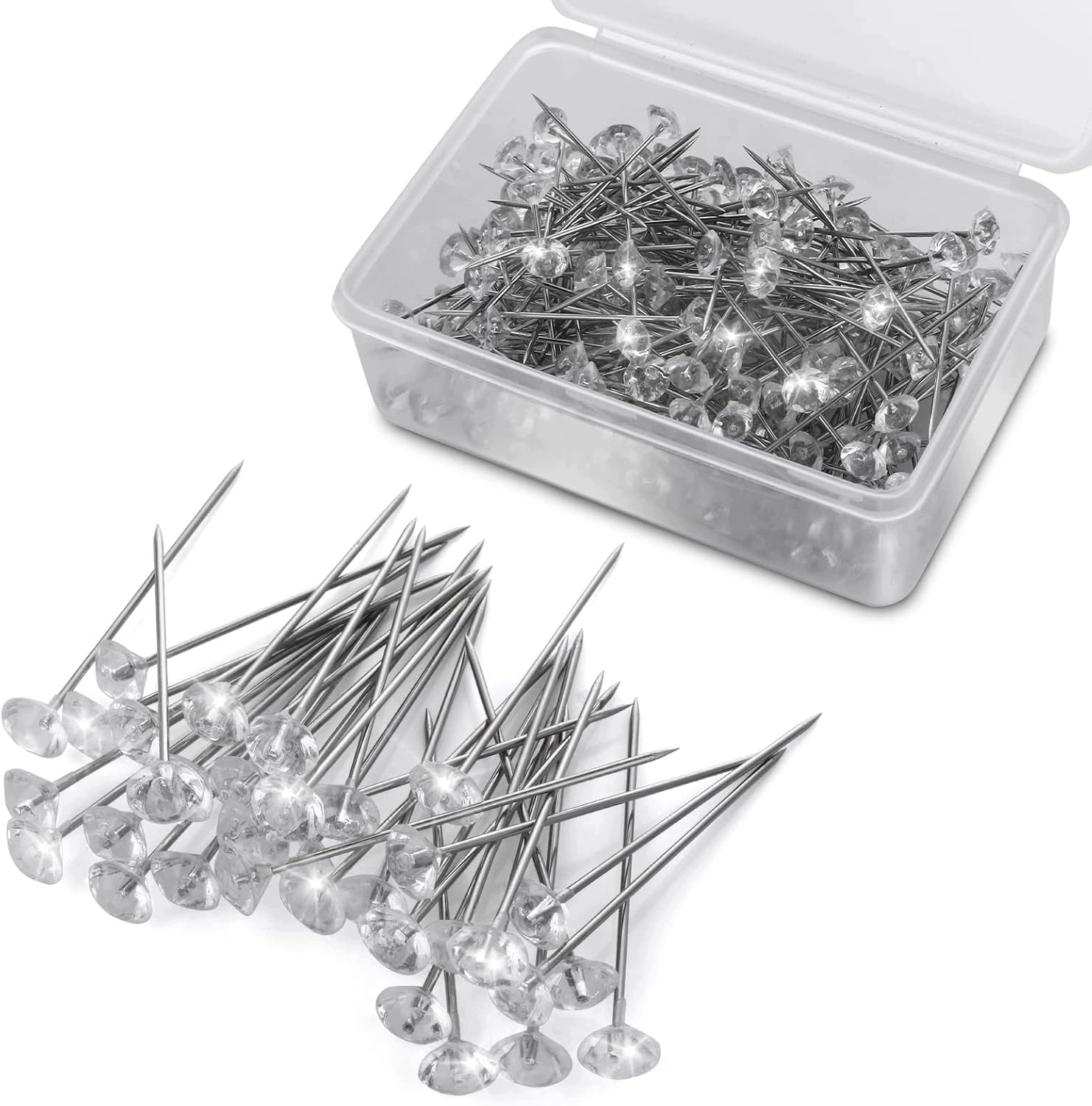 Květinové Špendlíky Diamantové 200 Ks Nerezová Ocel 3,8 CM