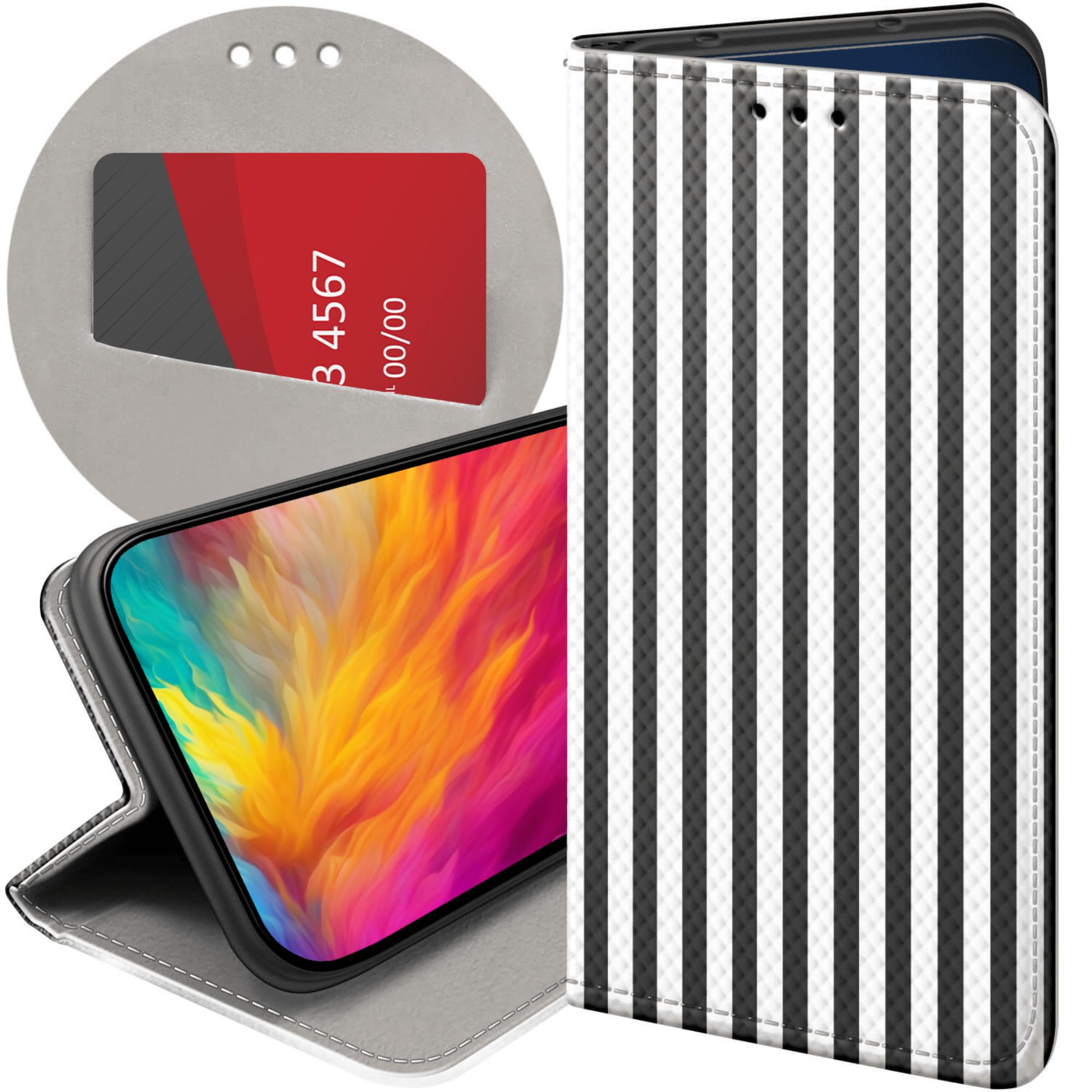 Etui Z Klapką Do Huawei Honor X50 5G Magic 6 Lite Paski Linie Fale