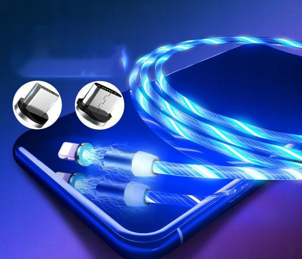 KABEL MAGNETYCZNY 3w1 DO IPHONE MICRO USB TYP-C 1m Marka RETOO