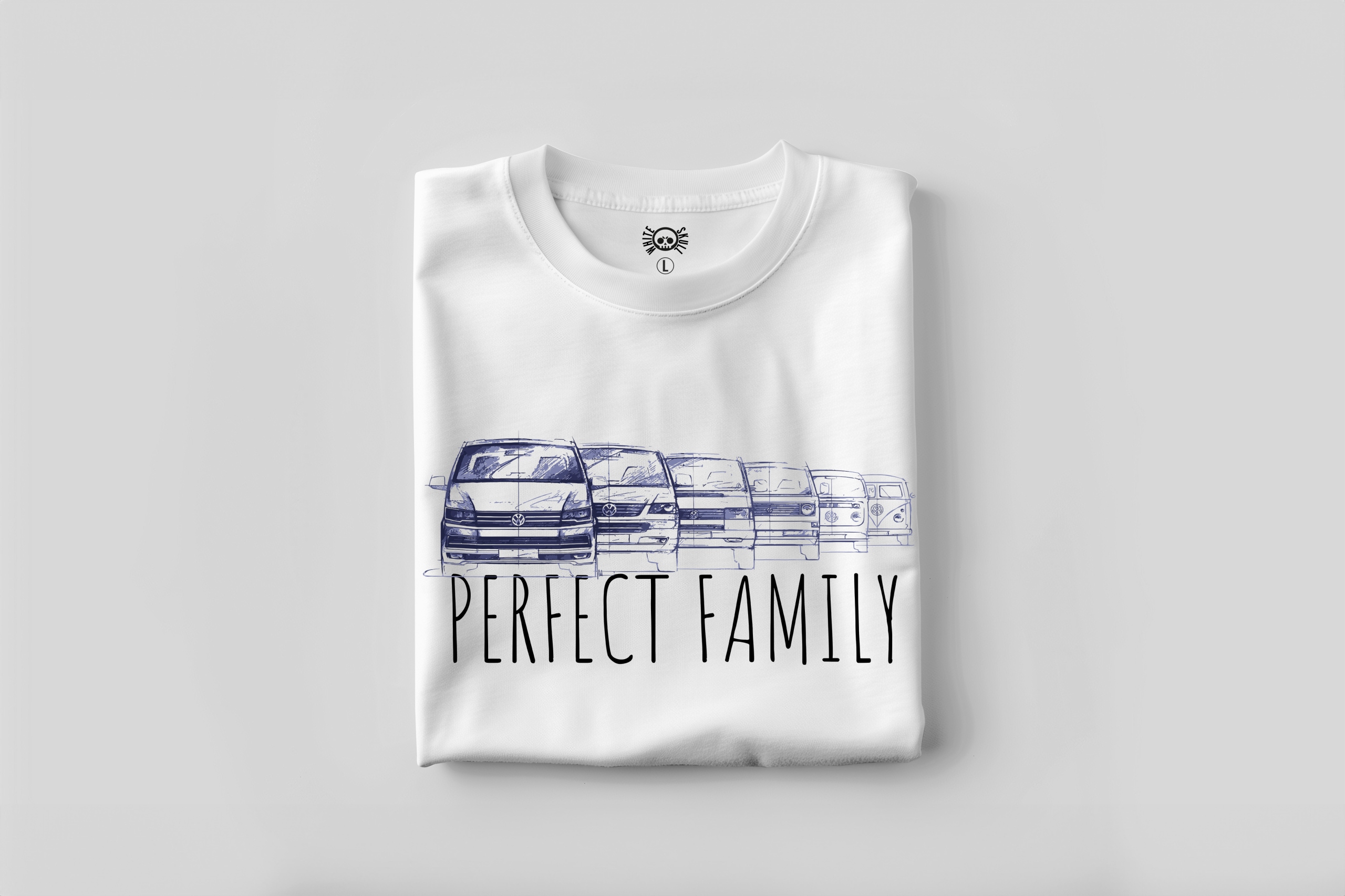 T-shirt koszulka z nadrukiem VW T1 T2 T3 T4 T5 T6 perfect family