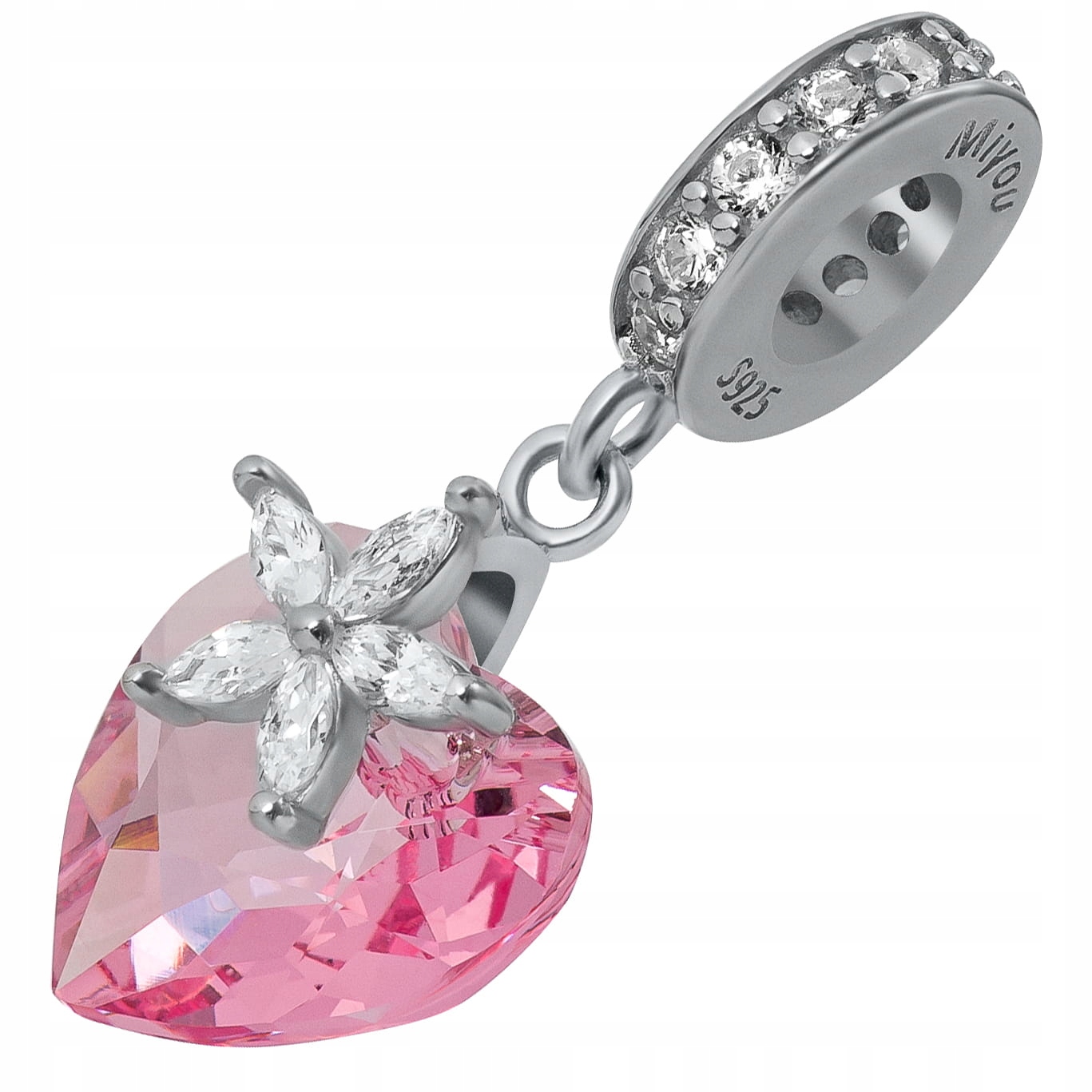 

Charms Do Pandora Serce Różowy Kryształ Srebro 925