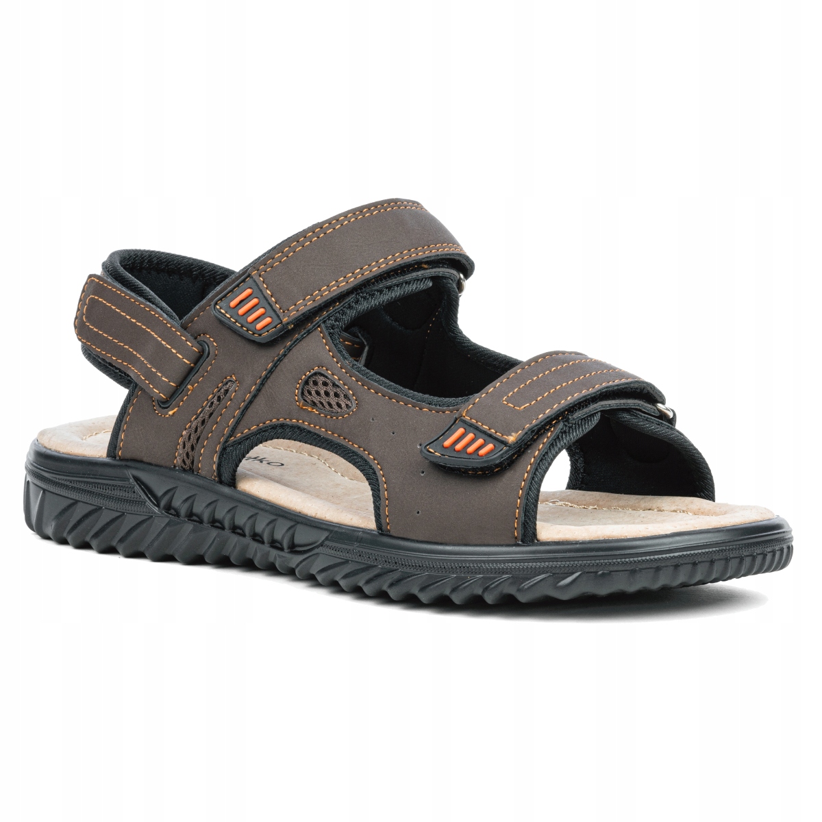 Sandály vč. kůže hnědá sportovní obuv nastavitelná Suchý Zip pevné Wojtyłko 43