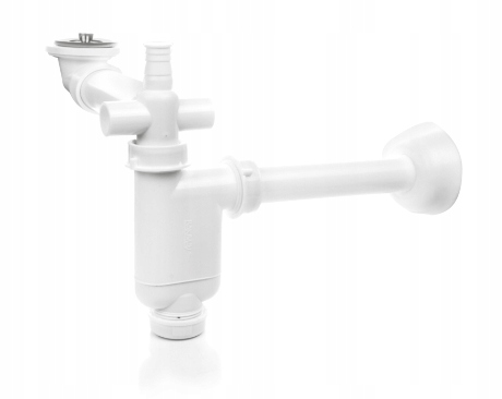 SYFON UMYWALKOWY OSZCZĘDZAJĄCY PRZYŚCIENNY MONTAŻ Marka Akces