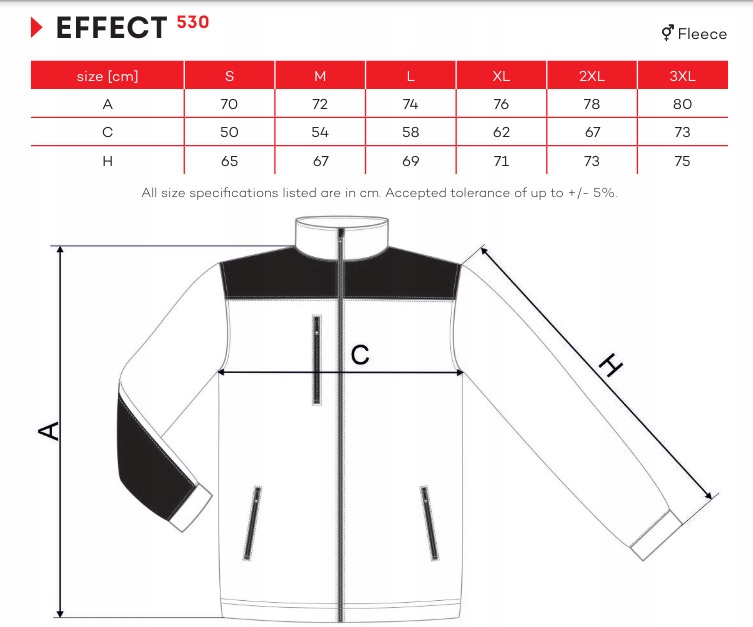 Polar męski bluza z haftem własnego logo na lewej piersi 530 Malfini Marka bez marki