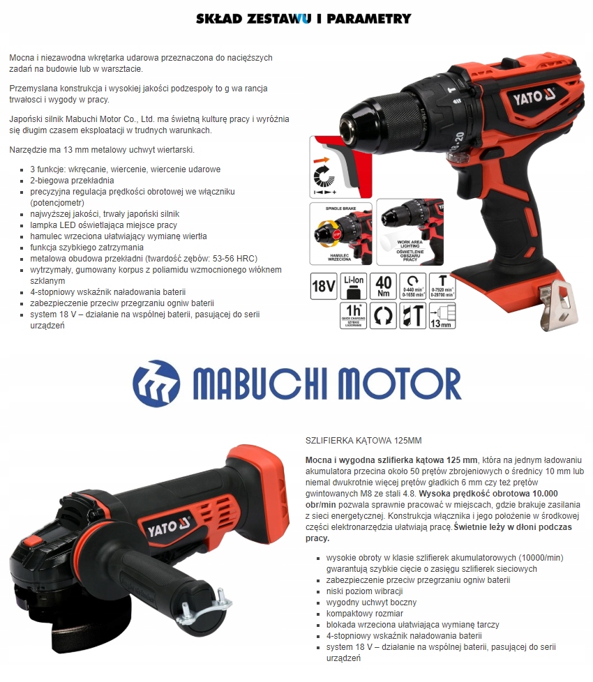 ZESTAW NARZĘDZI AKUMULATOROWYCH 18V + 4 AKU 25 ELE Napięcie (V) 18 V