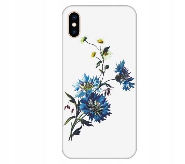 

Etui na telefon iPhone X / Xs Kwiat niebieski akwa
