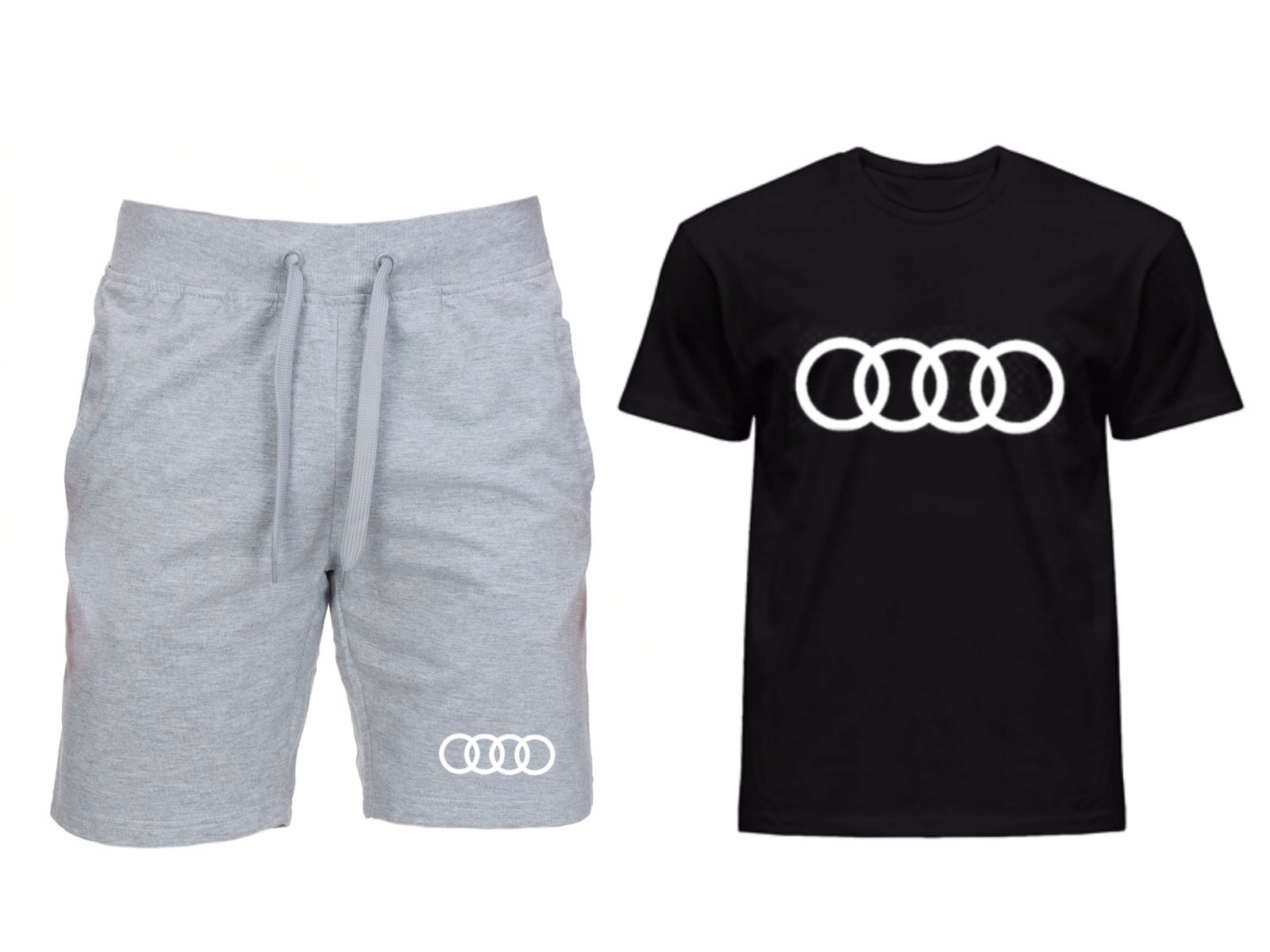 KOMPLET T-SHIRT + SPODENKI AUDI MĘSKI L