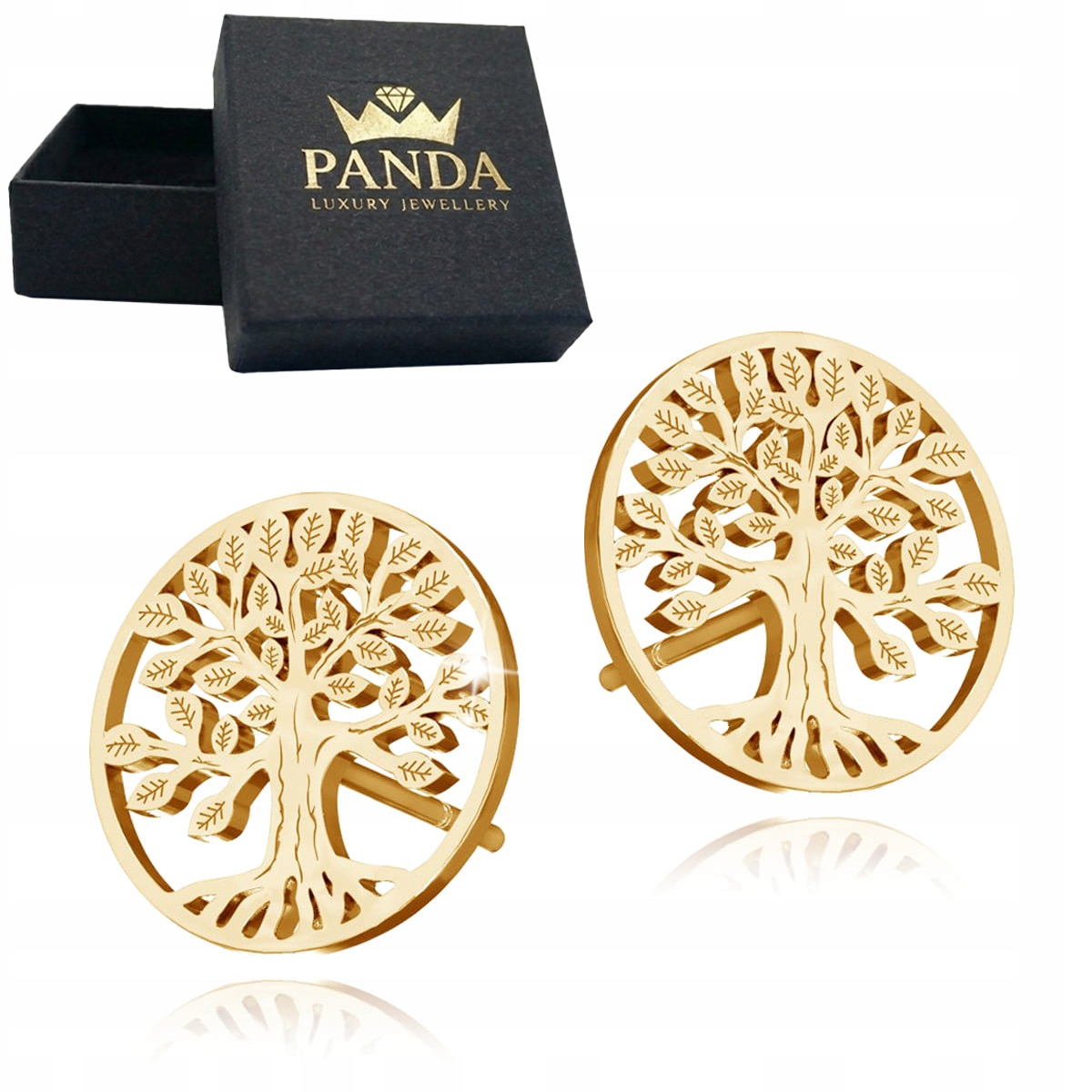 Pozlacené Náušnice Dýky Strom života Stříbro 925 Dárek k narozeninám