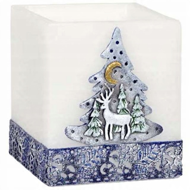 

Lampion świecznik Tealight święta Renifer granat L