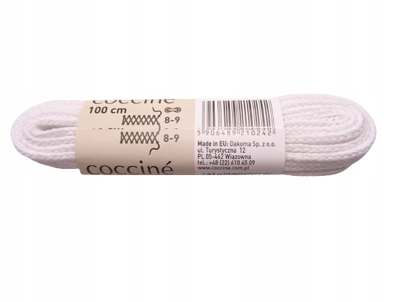 

Sznurowadła sznurówki Płaskie bawełna 100cm białe