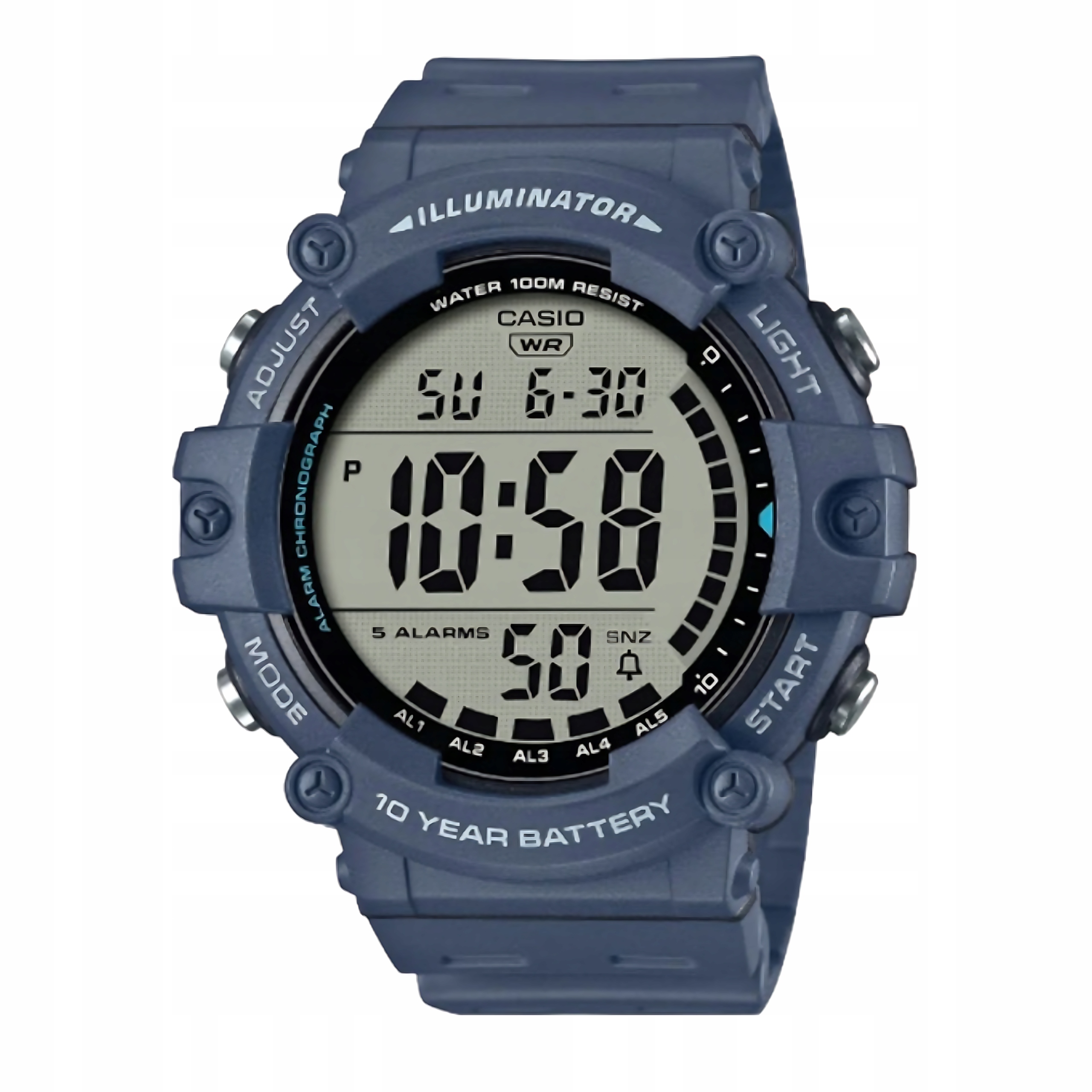 Pánské Hodinky Casio AE-1500WH-2A Tmavě modré Sportovní Vodotěsný WR100 Box