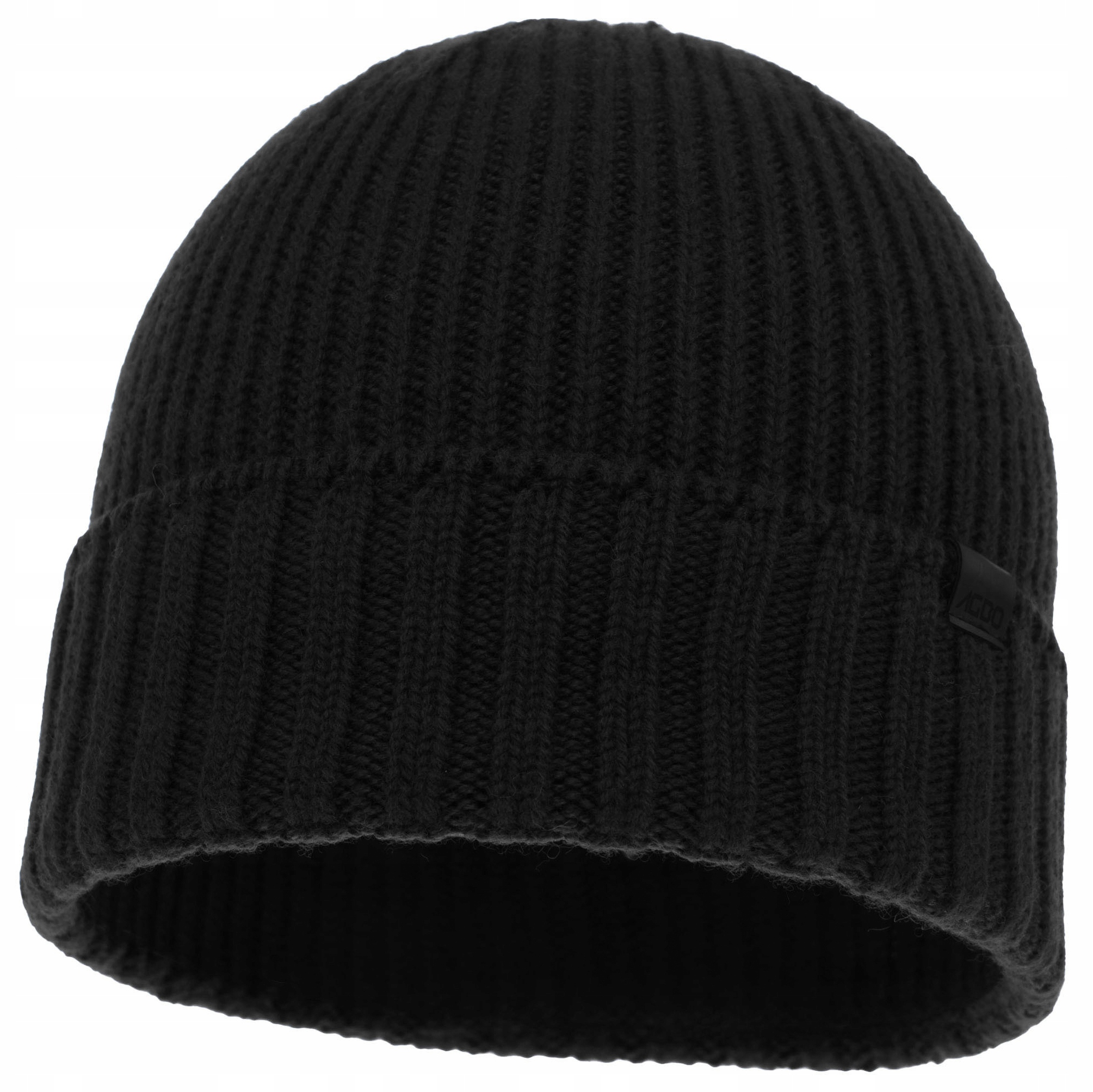 Czapka Zimowa Męska 100% Wełna Merino Bezszwowa Agbo Bruner Czarna