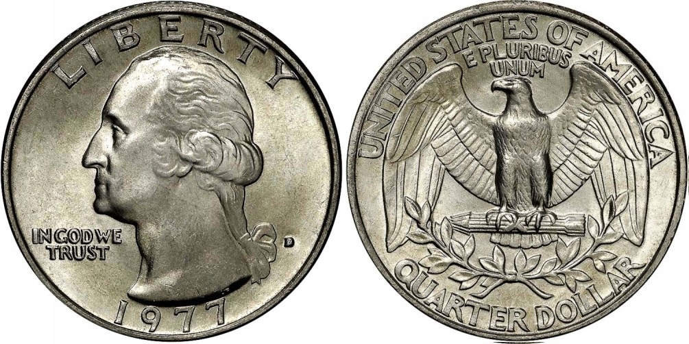 25 centów (1977) USA - Washington Mennica Denver