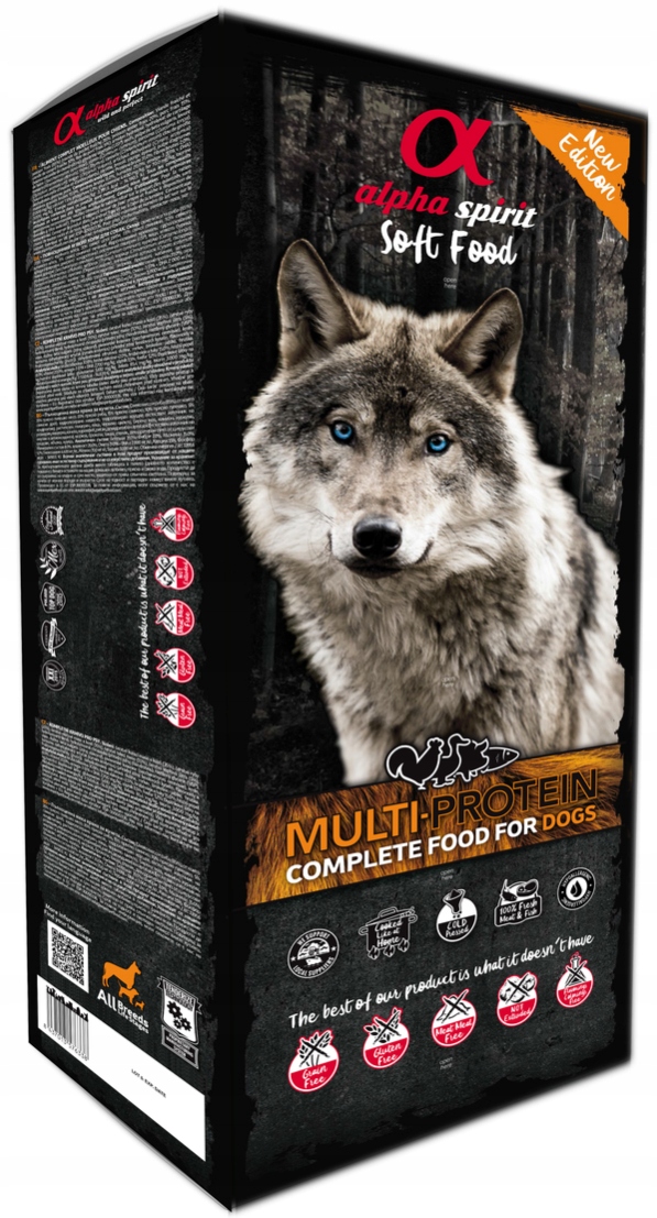 Alpha Spirit Multiprotein karma półmiękka dla psa 9 kg