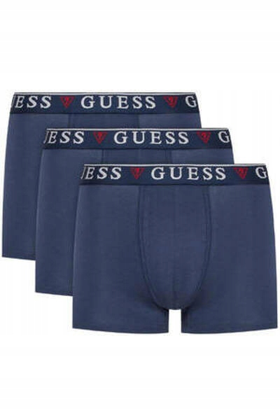 Tmavě modré pánské boxerky Guess 3 pack, velikost L