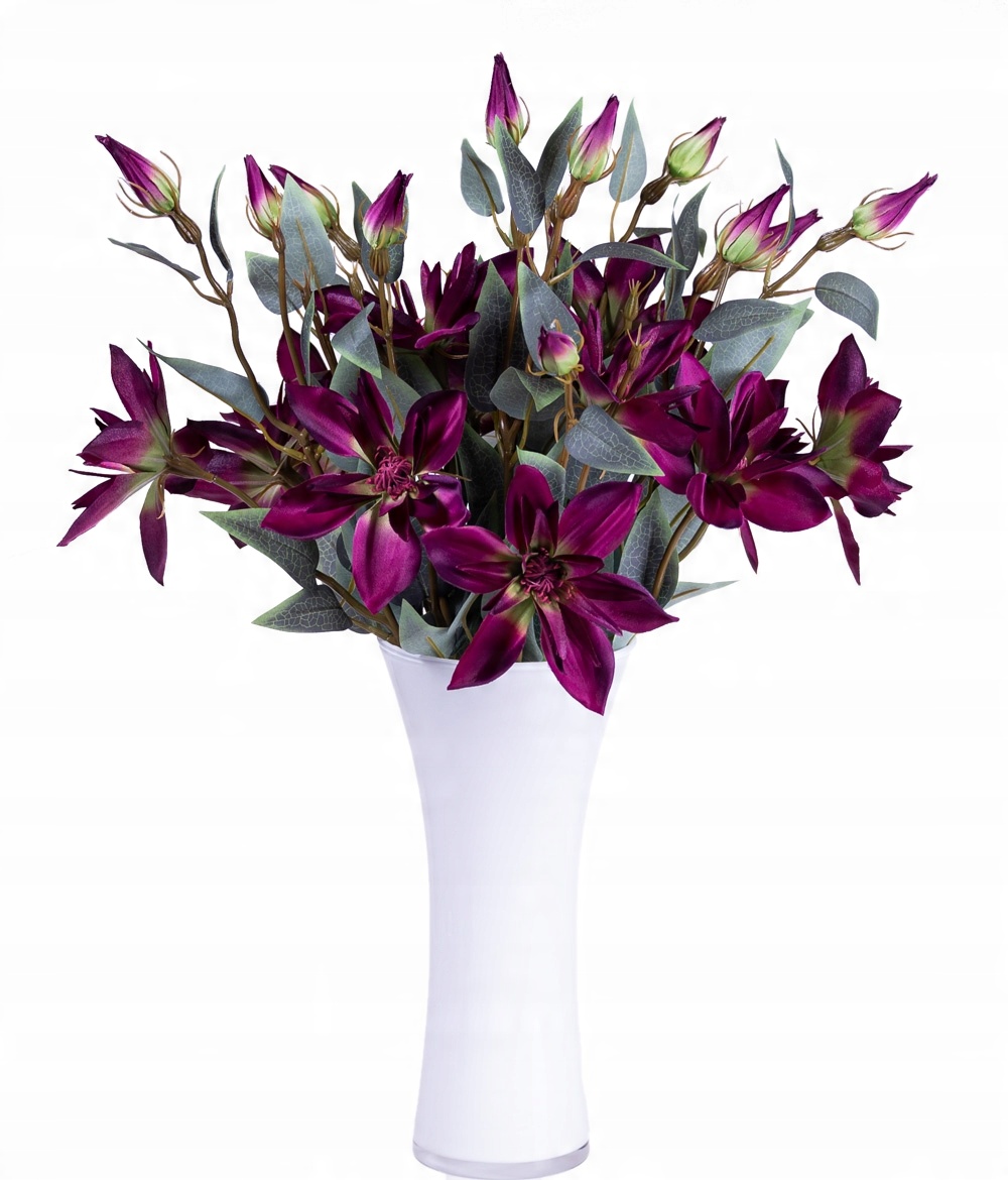 

Klematis Fiolet Gałązka Sztuczne Kwiaty Clematis