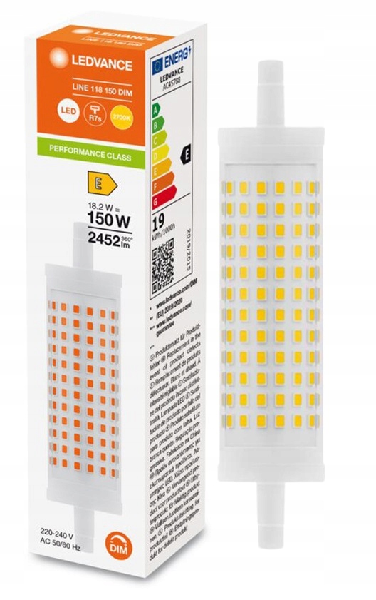 Line Led žárovka 18.5W 118 mm 2700K 2452lm DIM