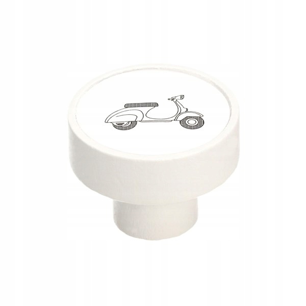 GAŁKA MEBLOWA GD08 DREWNO BIAŁA DZIECIĘCA V132