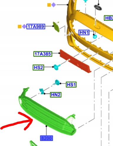 GRILL ATRAPA PRZÓD FORD MONDEO MK5 2014-2022