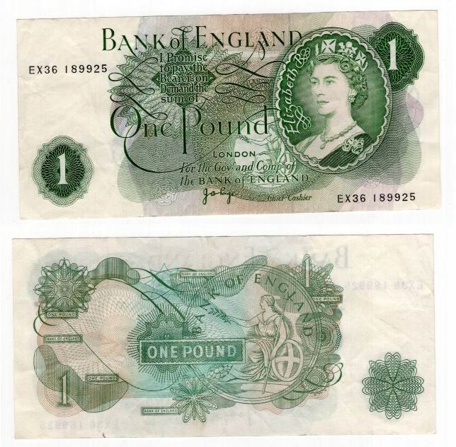 WIELKA BRYTANIA / ANGLIA 1970-77 1 POUND