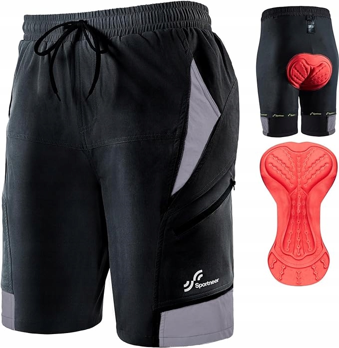 Spodenki rowerowe Sportneer XL czarny