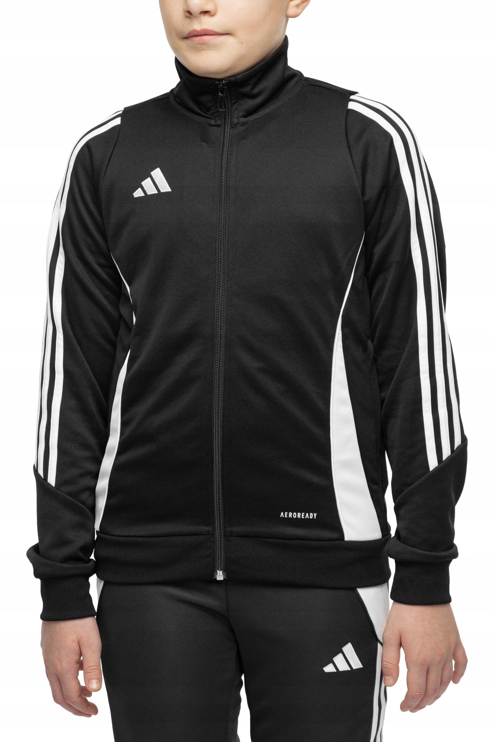 Bluza Dziecięca adidas Tiro 24 Rozpinana Stójka Training Czarna 116