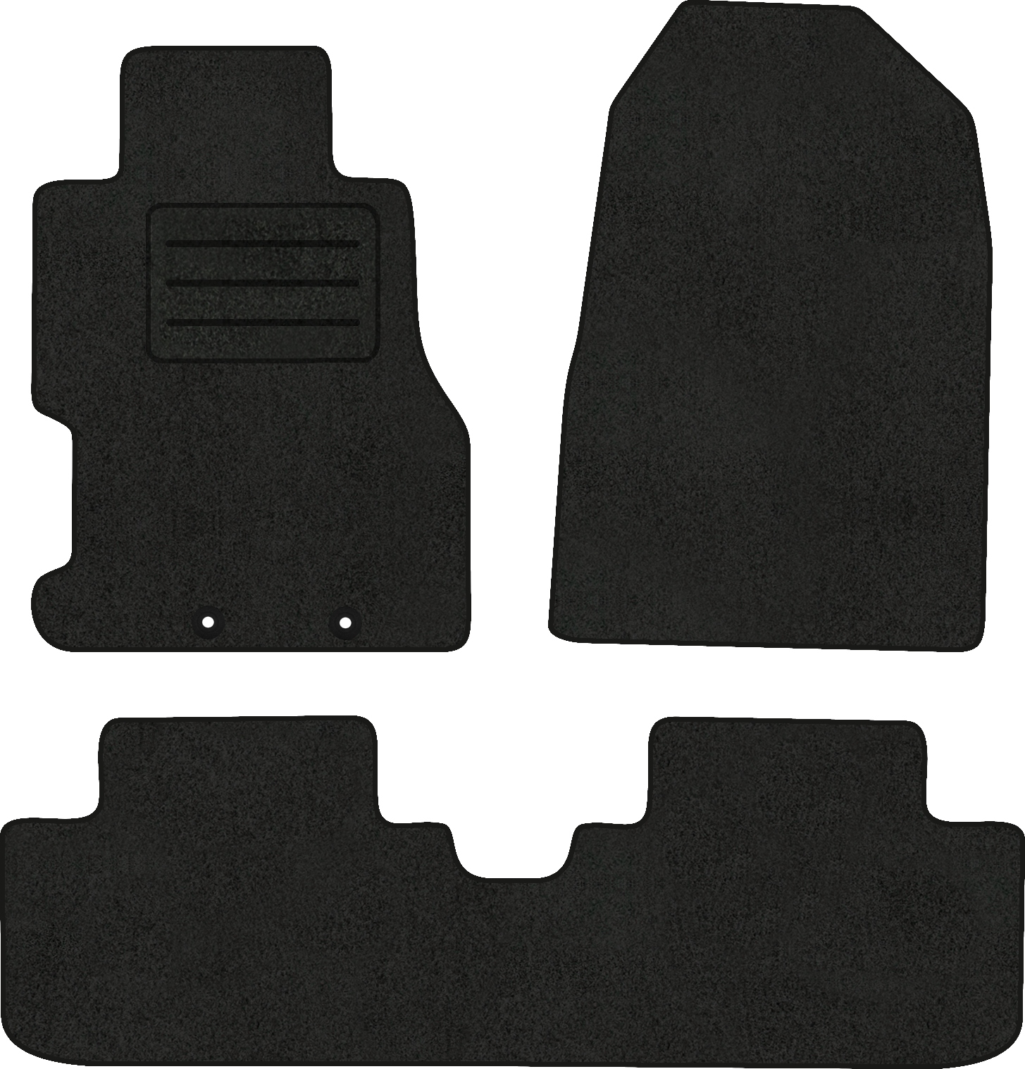 Velurové koberce Lux pro Honda CIVIC 7 Coupe (2000-2005) Komplet Černé