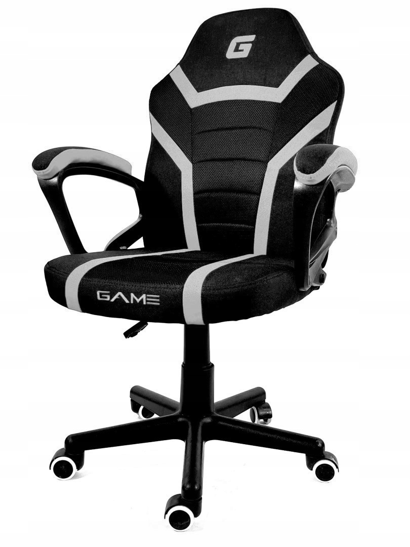 Fotel obrotowy gamingowy biurowy Mario krzesło do biurka czarno-szary