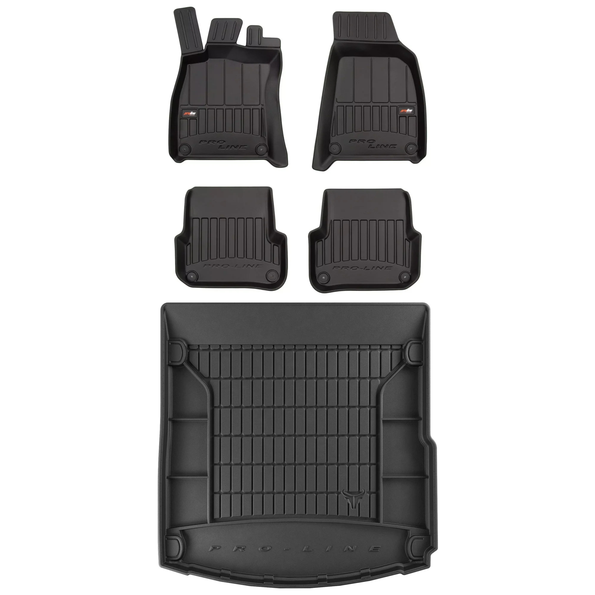 Gumová sada 3D koberčekov a rohoží Audi A6 C6 2004-2006 Sedan, pred faceliftom