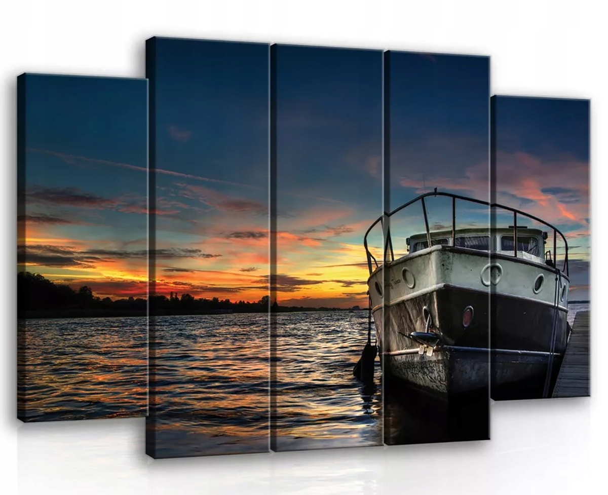 Obraz Na Plátně Canvas 150x100 Loď Západ Slunce