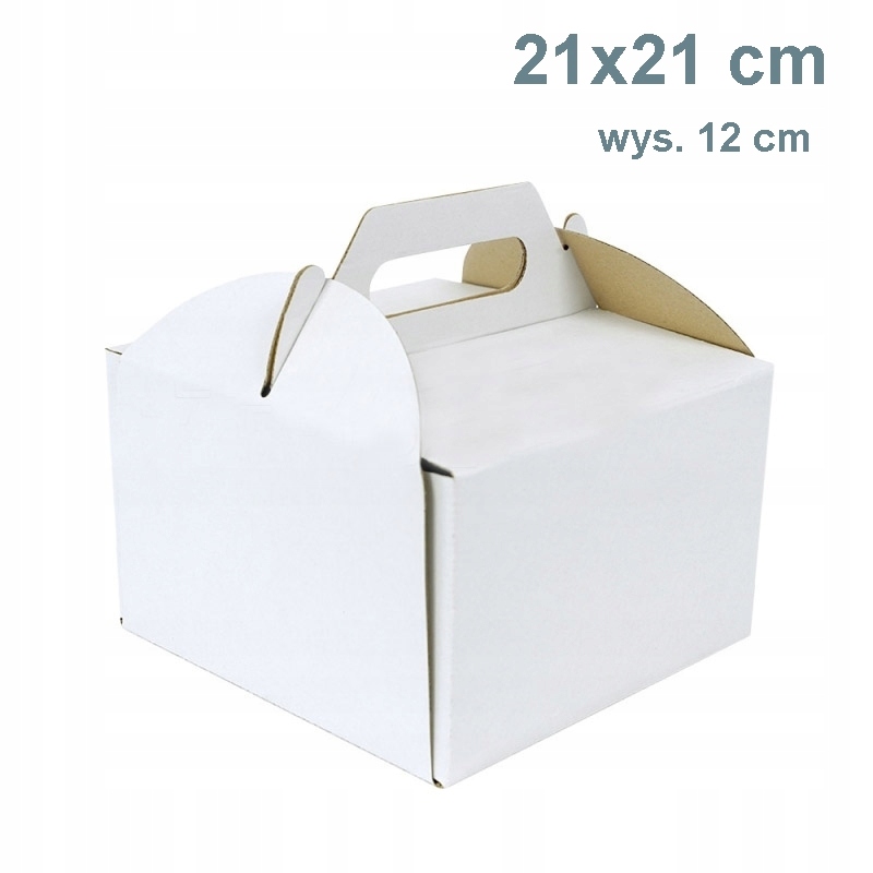 

Pudełko Na Tort Ciasto Z Rączką Box 21X21X12 CM