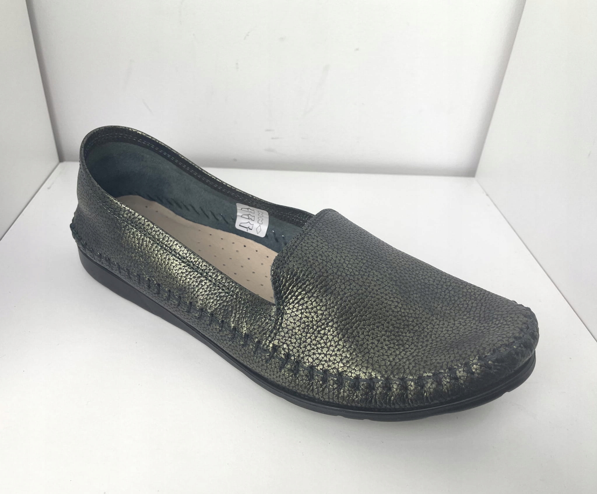 Dámské mokasíny Higo kožené 2176 Zelená 37, Zelená