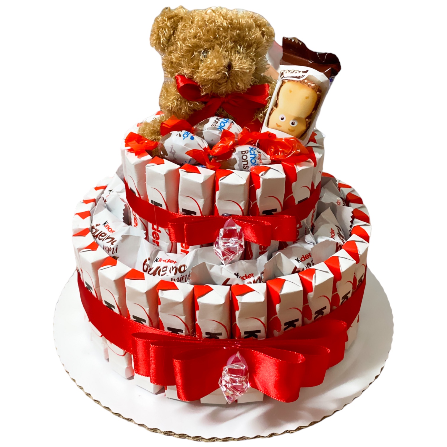 Zestaw prezentowy Tort piętrowy Kinder na Urodziny Dla Dziecka