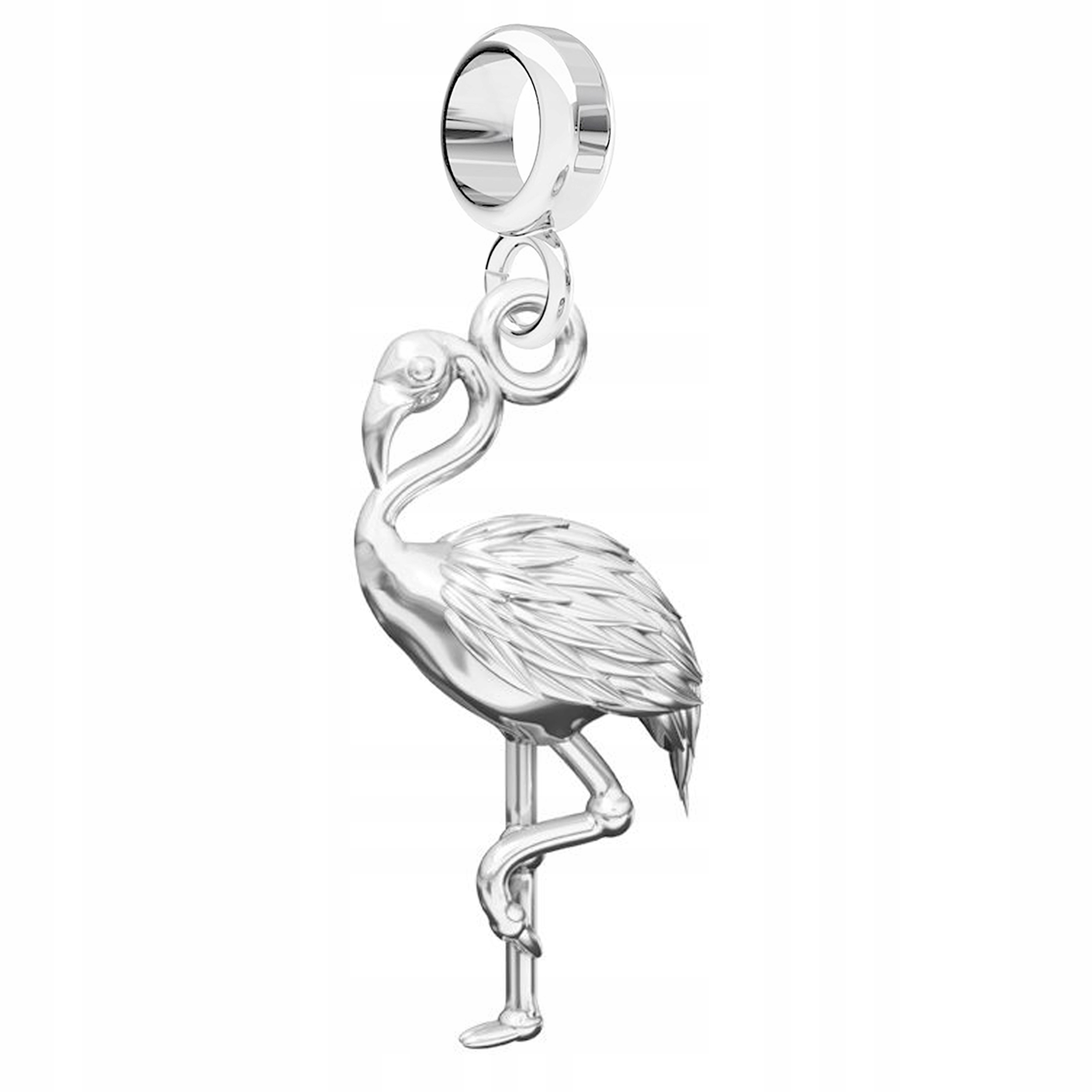 Stříbrný přívěsek s plameňákem Pták Labuť Plameňák Zvíře Stříbro 925