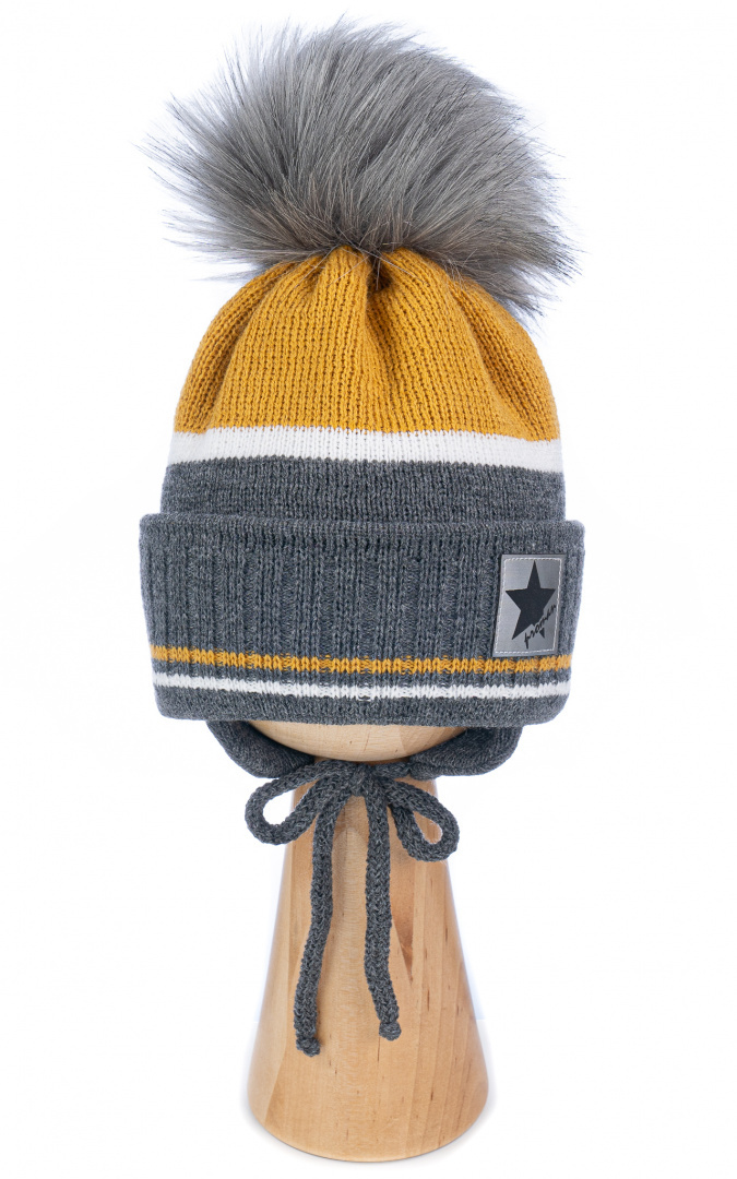 054 KOMPLET CZAPKA + SZALIK 2-3 LATA PODWóJNA POMPON Kolor wielokolorowy