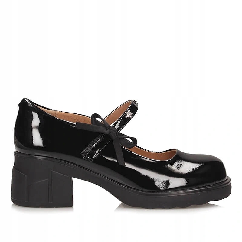 Dámské polobotky Loretta Vitale W5346 Black černé kožené na platformě