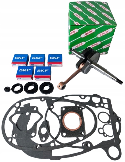 Nový Kompletní Klikový Hřídel Duells Ložiska Těsnění Komar S38 Romet