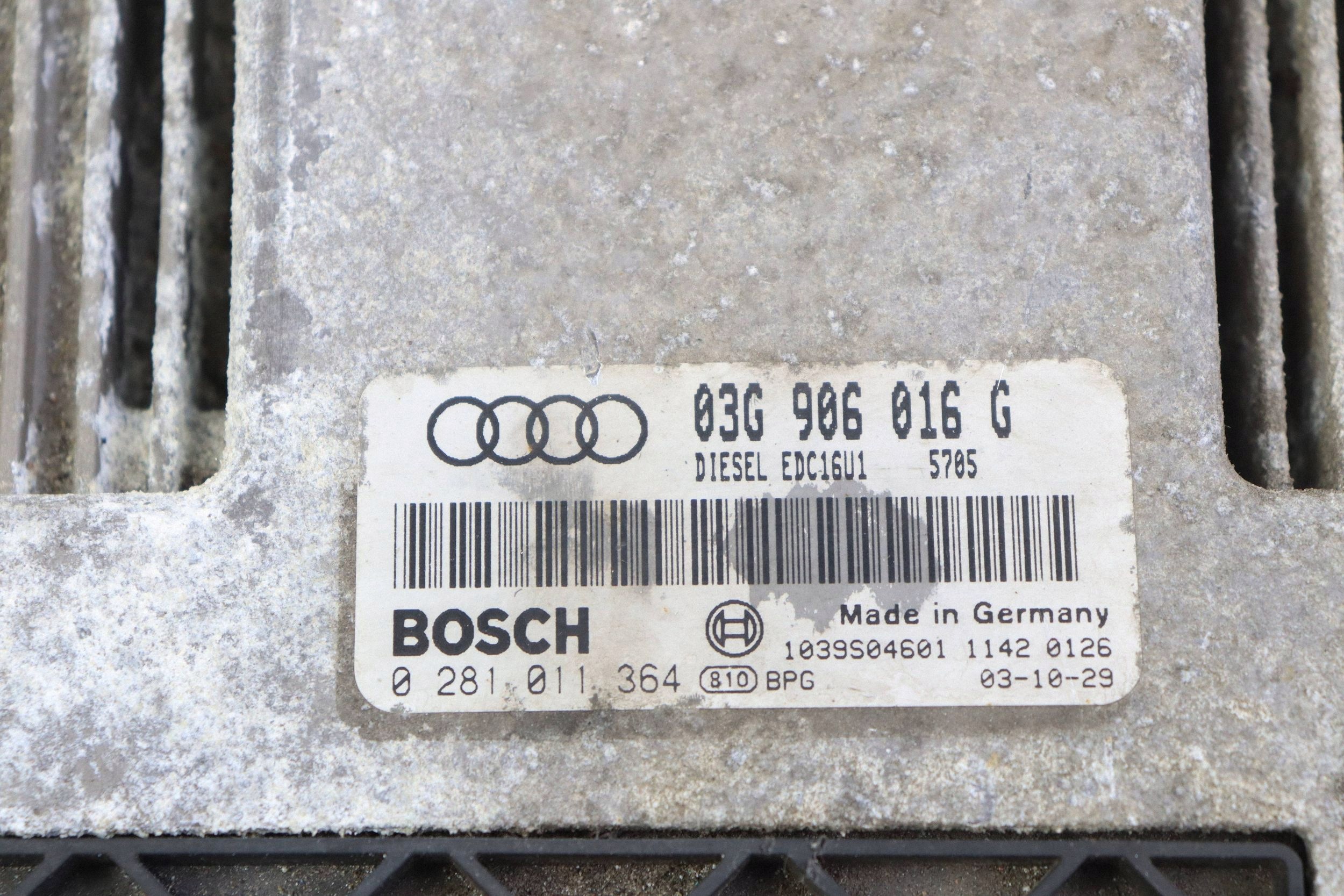 AUDI A3 8P module unité de commande électronique uce moteur 2.0 TDI 03G906016G 0281011364