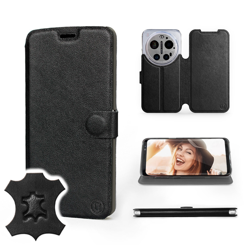 Etui Mobiwear do Xiaomi 17 Ultra Black Leather