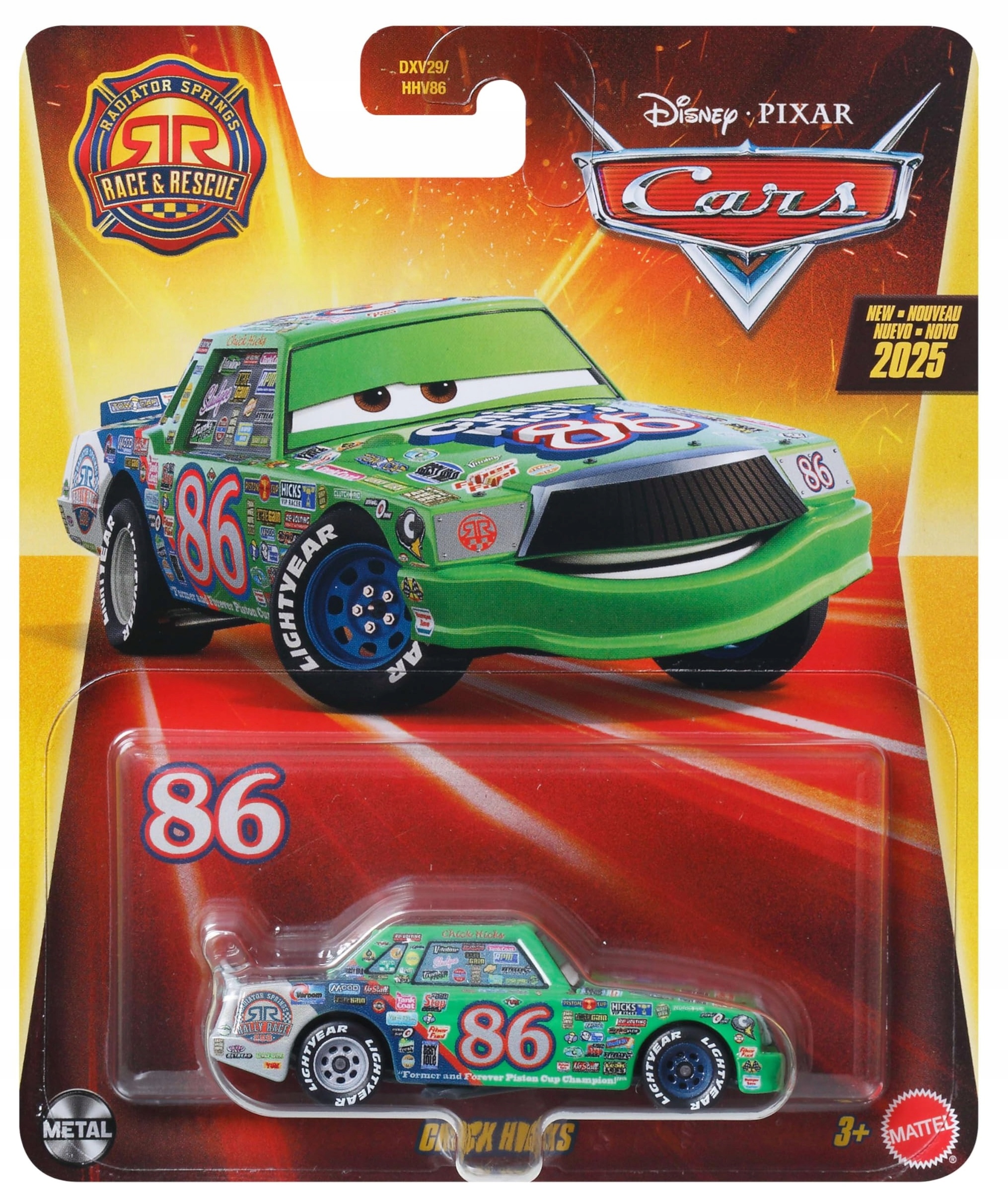 Chick Hicks Race & Rescue Marek Marucha #86 Auta Mattel Cars Die-cast 1:55