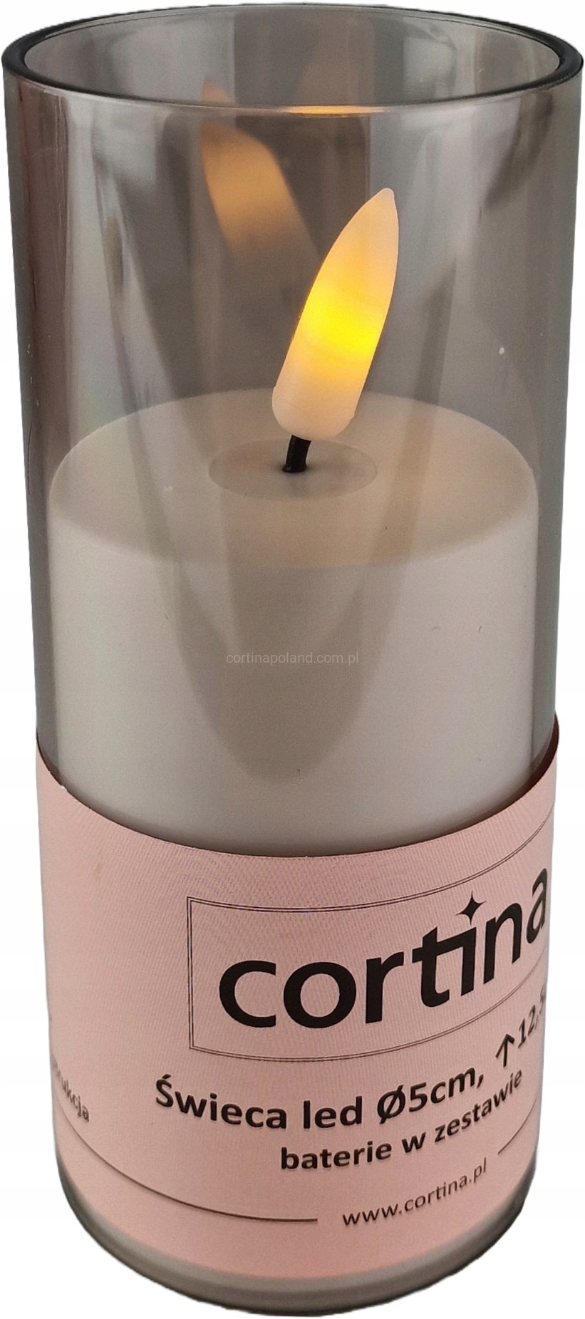 ŚWIECA LED DEKORACYJNA w Tubie EFEKT PŁOMIENIA ŚWIECZKA NA BATERIE 12,5CM